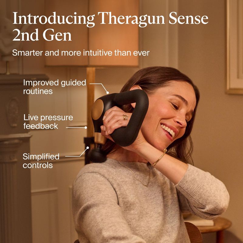 slide 2 of 13, Therabody Theragun Sense (2nd Generation) Massage Gun - Relaxing Massage with Built-In Guided Routines, 1 ct