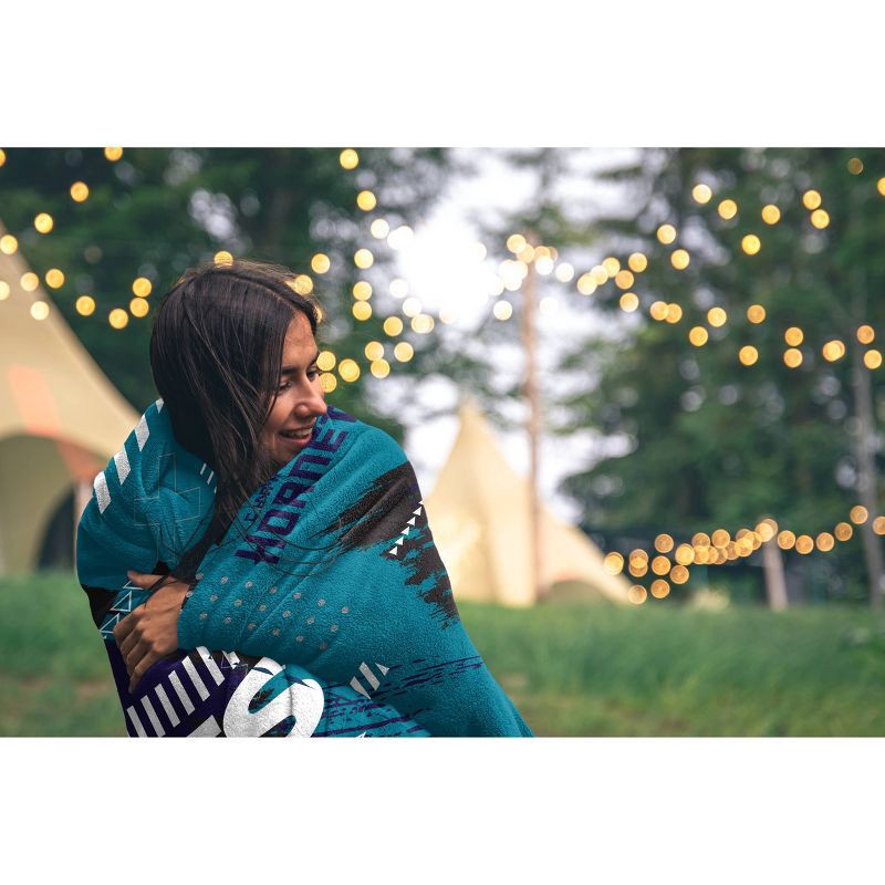 slide 2 of 2, NBA Charlotte Hornets 50"x60" Game Tech Ultra Soft Blanket, 1 ct