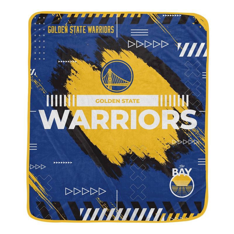slide 1 of 2, NBA Golden State Warriors 50"x60" Game Tech Ultra Soft Blanket, 1 ct