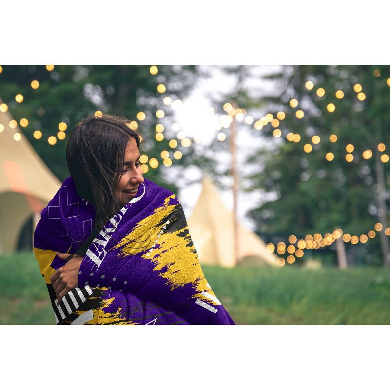 slide 2 of 2, NBA Los Angeles Lakers 50"x60" Game Tech Ultra Soft Blanket, 1 ct