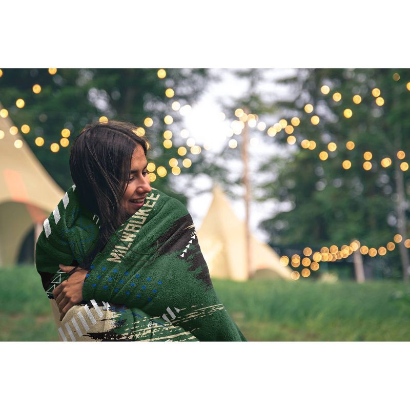 slide 2 of 2, NBA Milwaukee Bucks 50"x60" Game Tech Ultra Soft Blanket, 1 ct