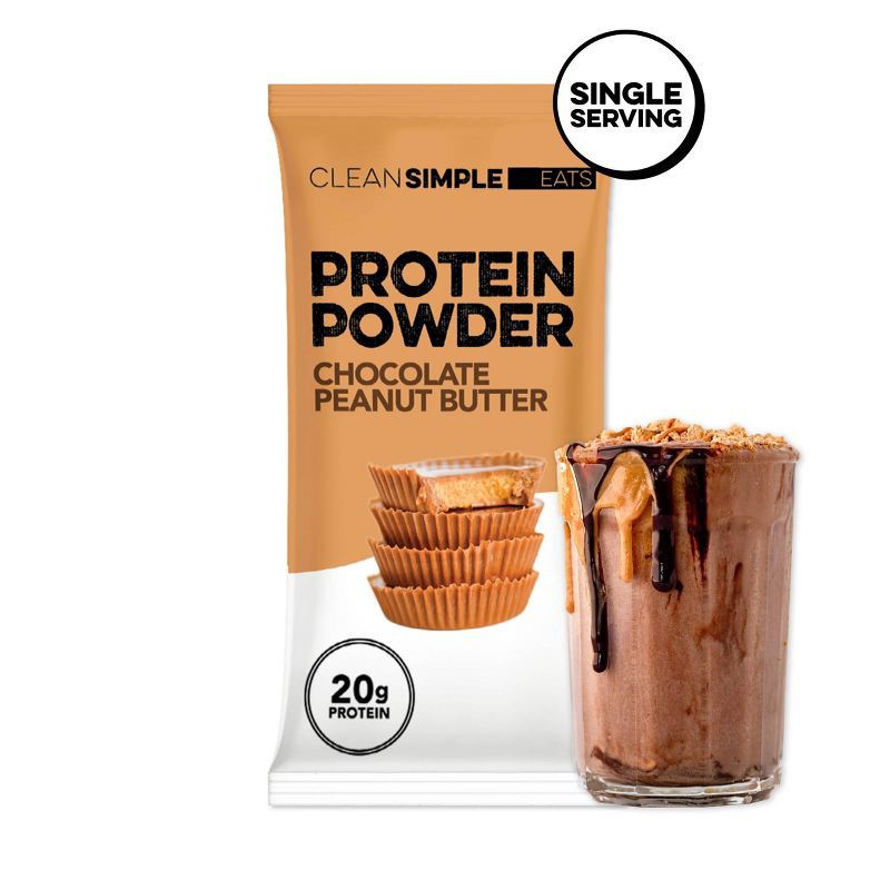 slide 2 of 9, Clean Simple Eats Protein Powder - Chocolate Peanut Butter - 1.2oz/1 Stick, 1.2 oz
