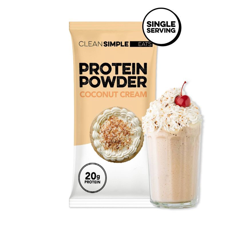 slide 2 of 9, Clean Simple Eats Protein Powder - Coconut Cream - Whey Protein Isolate - 1.2oz/1 Stick, 1.2 oz