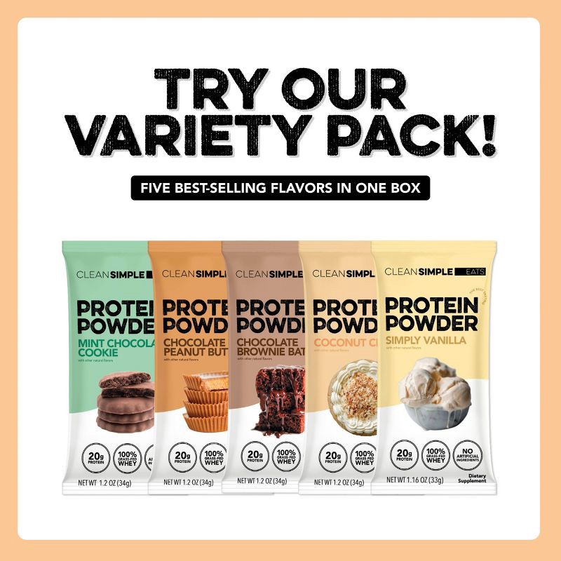 slide 6 of 9, Clean Simple Eats Protein Powder - Coconut Cream - Whey Protein Isolate - 1.2oz/1 Stick, 1.2 oz