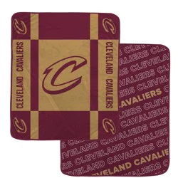 NBA Cleveland Cavaliers 60"x70" Reverse Block Wordmark Double Sided Flannel Fleece Blanket