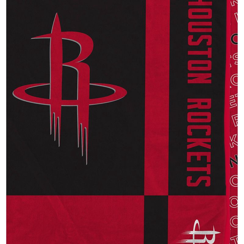 slide 2 of 3, NBA Houston Rockets 60"x70" Reverse Block Wordmark Double Sided Flannel Fleece Blanket, 1 ct