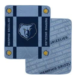 NBA Memphis Grizzlies 60"x70" Reverse Block Wordmark Double Sided Flannel Fleece Blanket