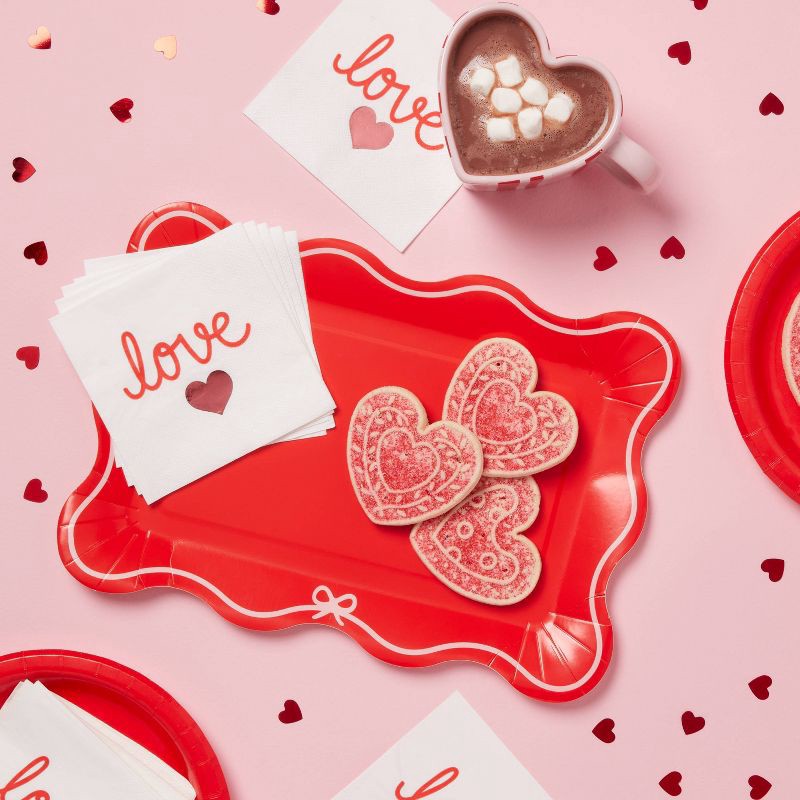 slide 2 of 3, 30ct Valentine's Day Love Beverage Napkins - Spritz™, 30 ct