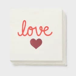 30ct Valentine's Day Love Beverage Napkins - Spritz™