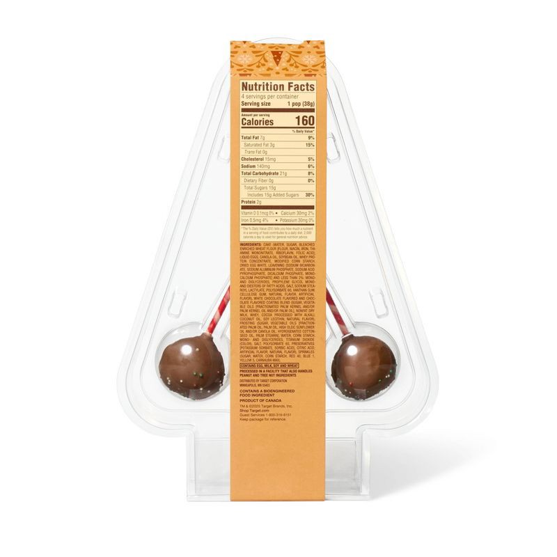 slide 2 of 3, Holiday Christmas Gingerbread Cake Pop 5.4oz/4ct - Favorite Day™, 5.4 oz, 4 ct