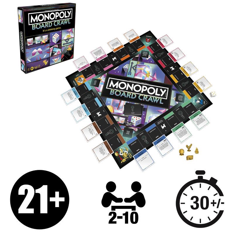 slide 6 of 15, Hasbro Gaming Monopoly Crawl Board Game, 1 ct