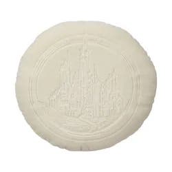 Wicked: For Good x Katie Kime Emerald City Faux Fur Round Throw Pillow Cream