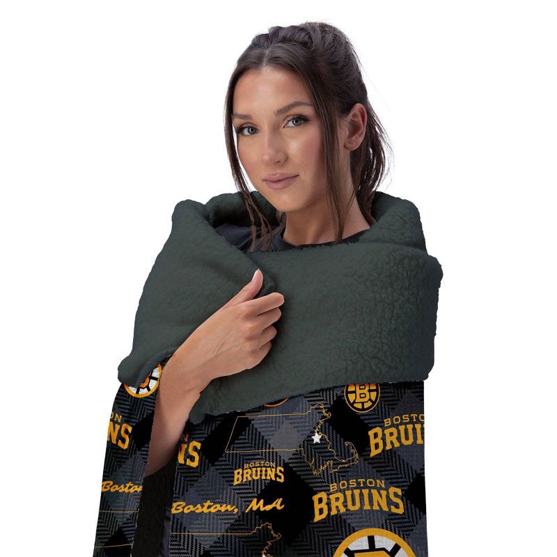 slide 2 of 3, NHL Boston Bruins 60"x70" Uplift Chenille Throw Blanket, 1 ct