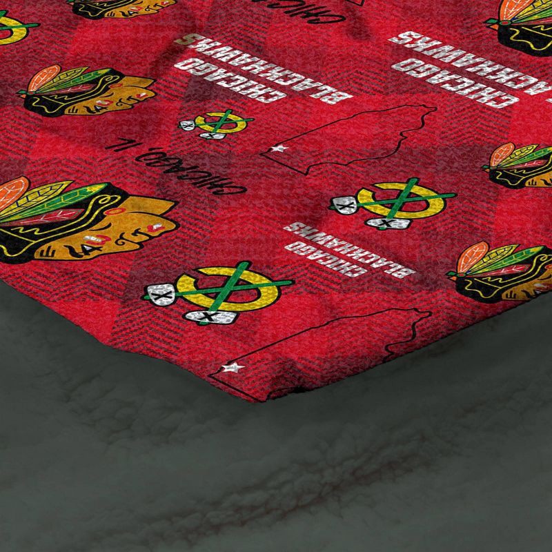 slide 2 of 3, NHL Chicago Blackhawks 60"x70" Uplift Chenille Throw Blanket, 1 ct