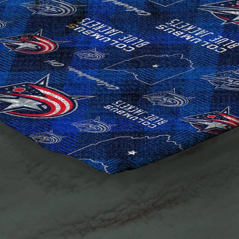 slide 2 of 3, NHL Columbus Blue Jackets 60"x70" Uplift Chenille Throw Blanket, 1 ct