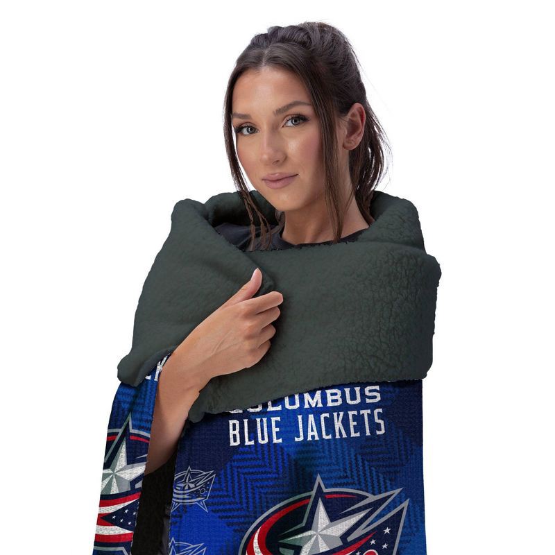 slide 3 of 3, NHL Columbus Blue Jackets 60"x70" Uplift Chenille Throw Blanket, 1 ct
