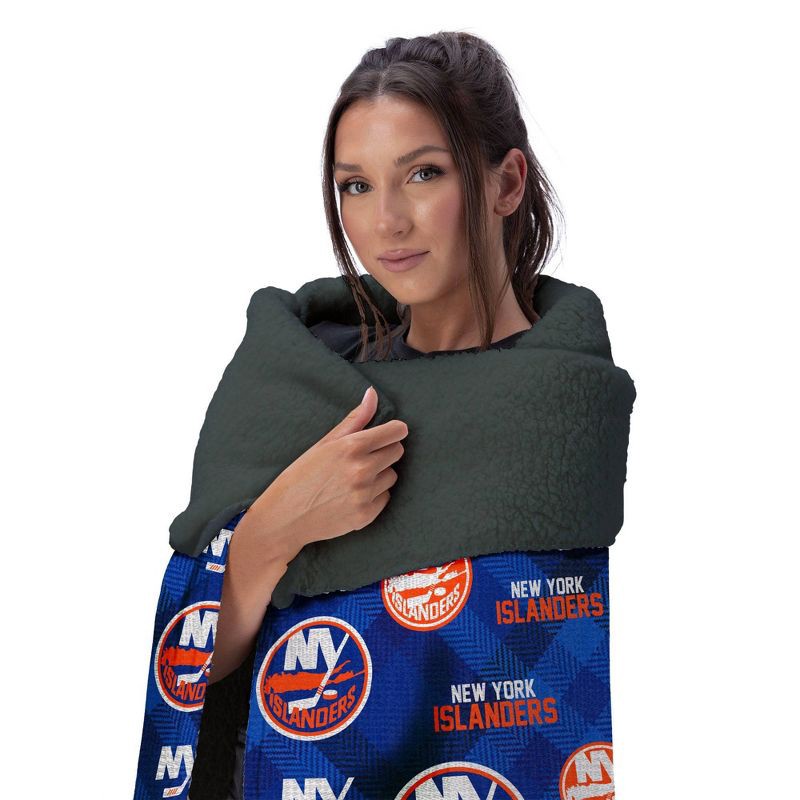 slide 3 of 3, NHL New York Islanders 60"x70" Uplift Chenille Throw Blanket, 1 ct