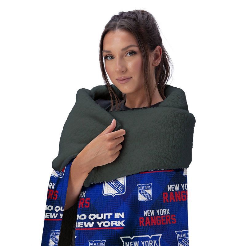 slide 4 of 4, NHL New York Rangers 60"x70" Uplift Chenille Throw Blanket, 1 ct