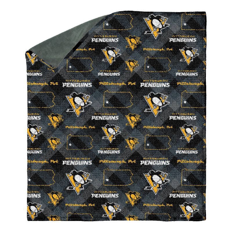slide 1 of 3, NHL Pittsburgh Penguins 60"x70" Uplift Chenille Throw Blanket, 1 ct