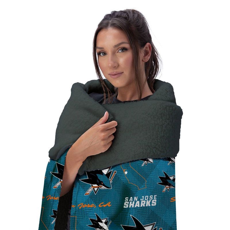 slide 3 of 3, NHL San Jose Sharks 60"x70" Uplift Chenille Throw Blanket, 1 ct