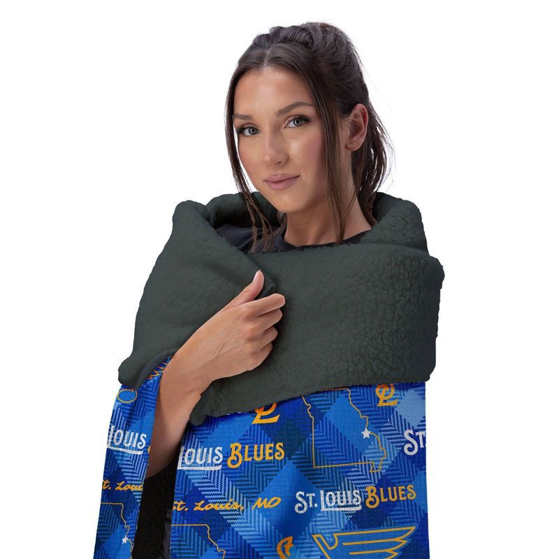 slide 3 of 3, NHL St. Louis Blues 60"x70" Uplift Chenille Throw Blanket, 1 ct