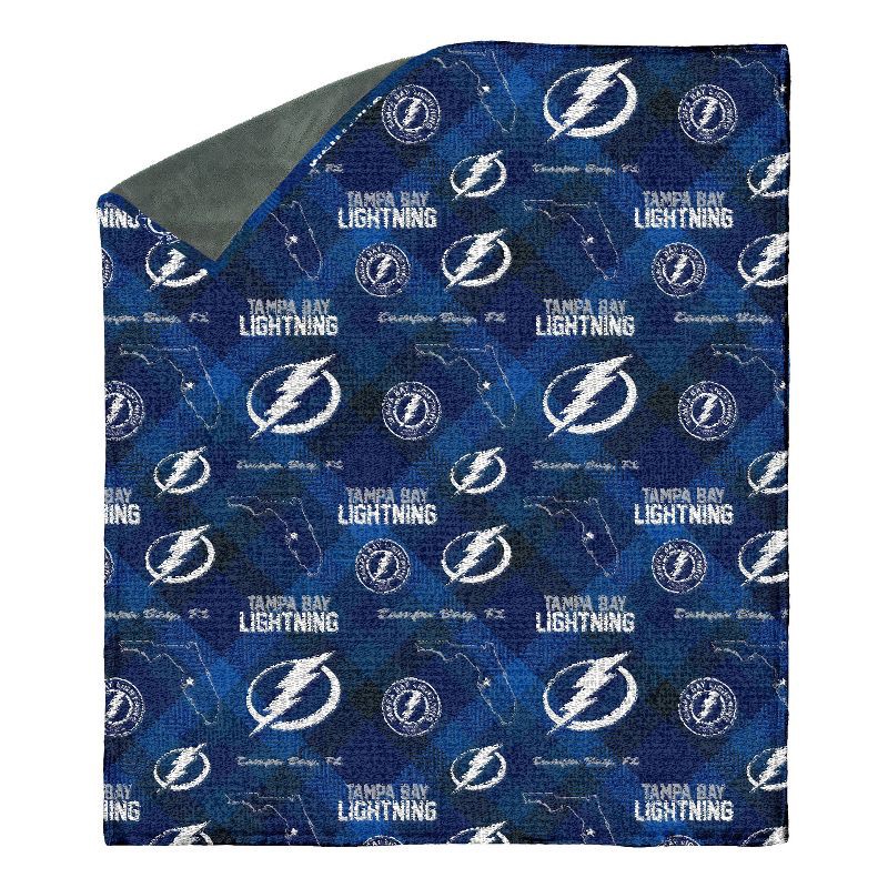 slide 1 of 3, NHL Tampa Bay Lightning 60"x70" Uplift Chenille Throw Blanket, 1 ct