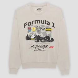 Men's Formula 1 Racing Crewneck Pullover Sweatshirt - Gray S