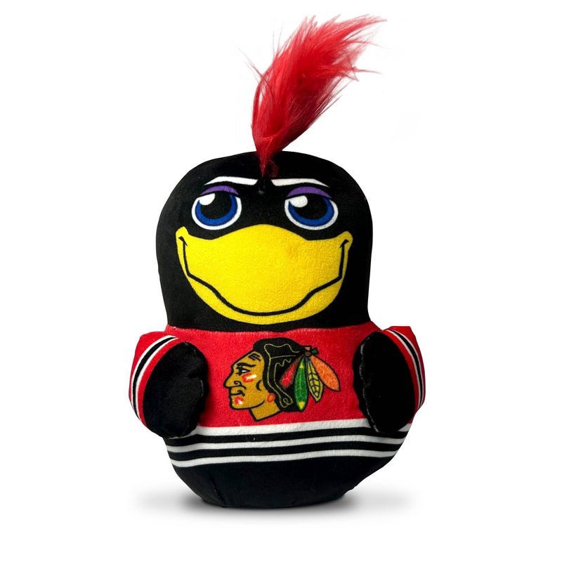 slide 2 of 3, NHL Chicago Blackhawks Mascot Silk Touch Throw Blanket and Hugger, 1 ct