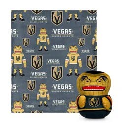 NHL Vegas Golden Knights Mascot Silk Touch Throw Blanket and Hugger