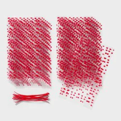 15ct Valentine's Day Cello Mini Heart Treat Bags with Twist Tie Closures - Spritz™