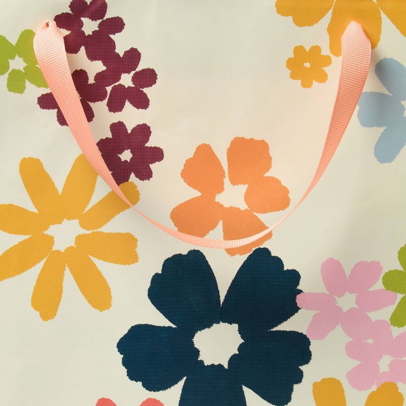 slide 3 of 3, Square Floral Gift Bag Colorful - Spritz™, 1 ct