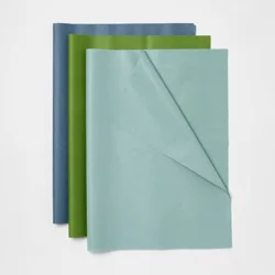 20ct Banded Tissue Navy Green Blue - Spritz™