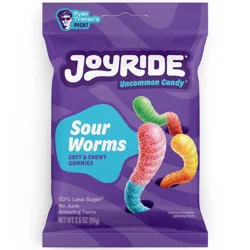 JOYRIDE Sour Gummy Worms Candy - 3.5oz