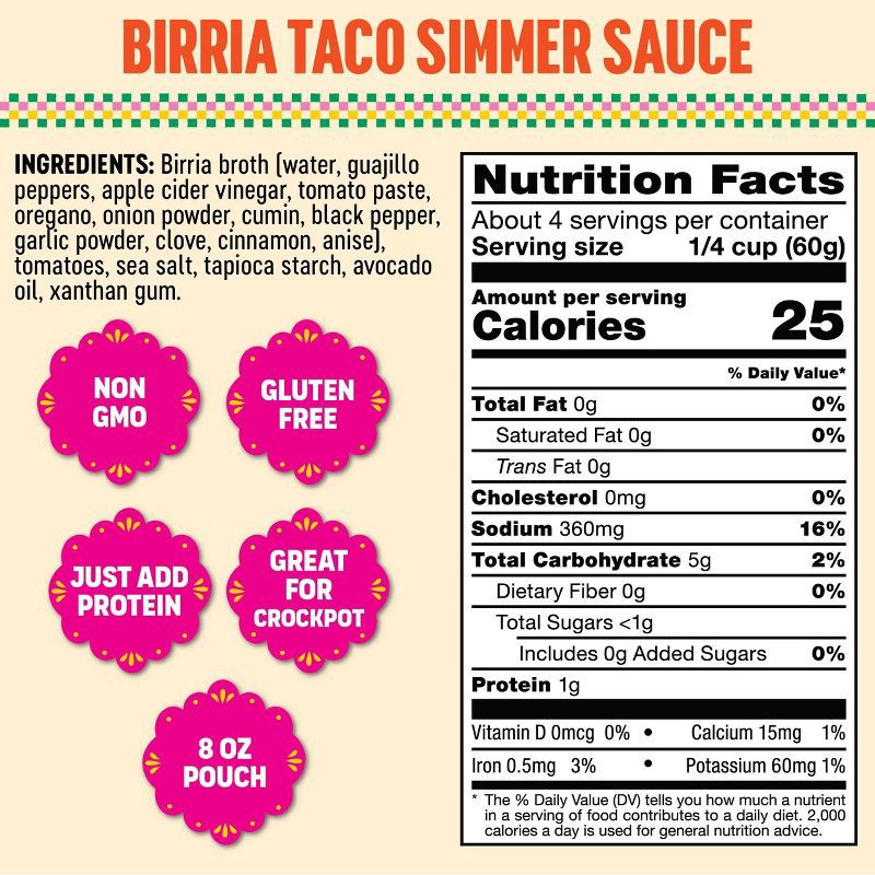 slide 5 of 5, SOMOS FOODS Birria Taco Sauce - 8oz, 8 oz
