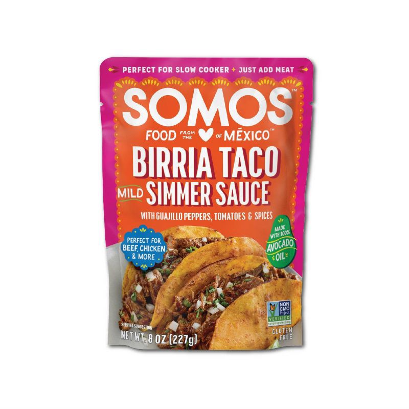 slide 1 of 5, SOMOS FOODS Birria Taco Sauce - 8oz, 8 oz