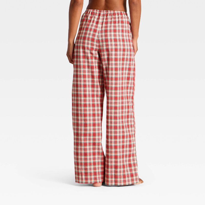 slide 2 of 3, Women's Pajama Pants - Wild Fable™ Red Plaid S, 1 ct