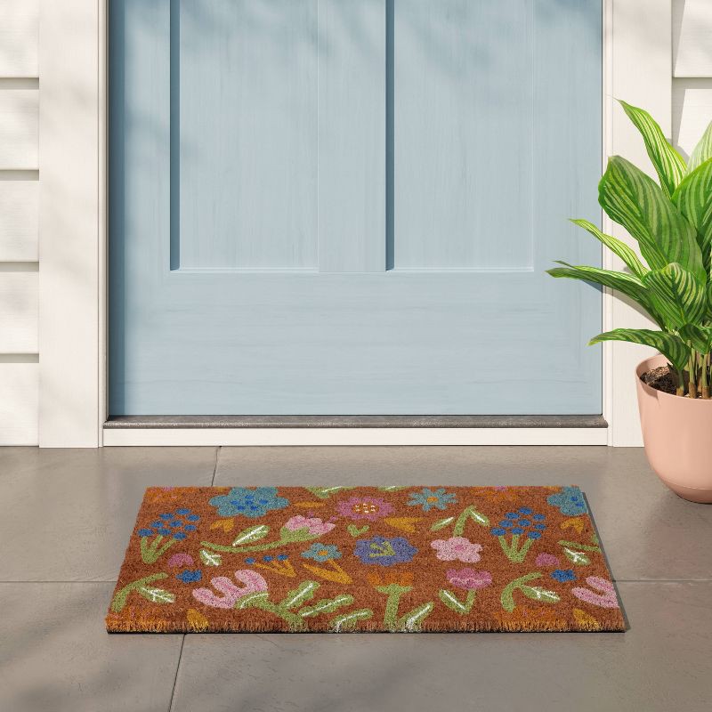 slide 2 of 4, Easter Floral Coir Doormat - Room Essentials™, 1 ct