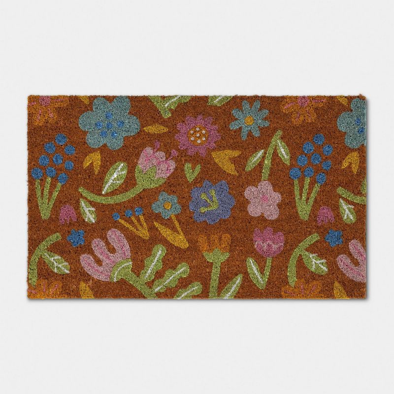 slide 1 of 4, Easter Floral Coir Doormat - Room Essentials™, 1 ct