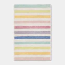 Easter Striped Scatter Accent Rug White - Room Essentials™