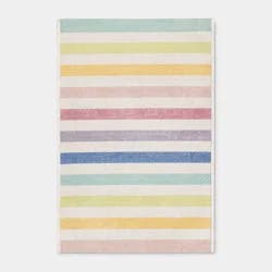 Easter Striped Scatter Accent Rug White - Room Essentials™