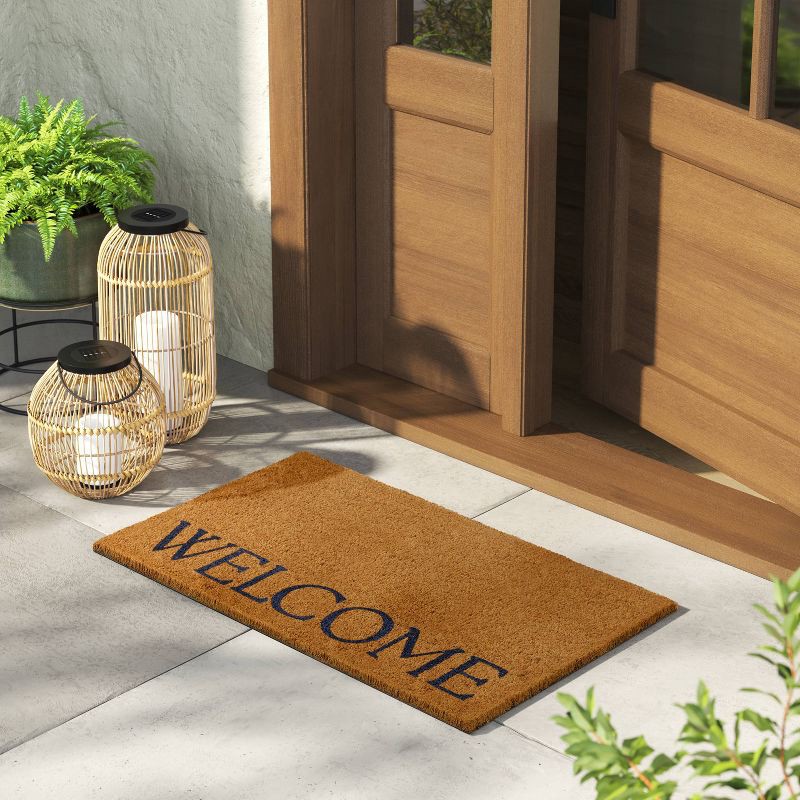 slide 4 of 4, Welcome Tufted Coir Doormat Blue - Threshold™, 1 ct