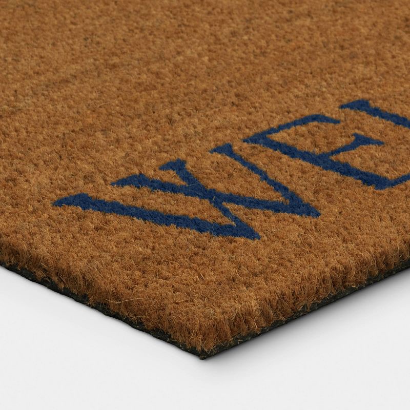 slide 3 of 4, Welcome Tufted Coir Doormat Blue - Threshold™, 1 ct