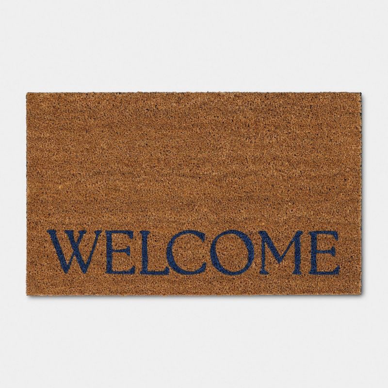 slide 1 of 4, Welcome Tufted Coir Doormat Blue - Threshold™, 1 ct