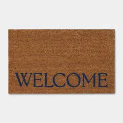 Welcome Tufted Coir Doormat Blue - Threshold™
