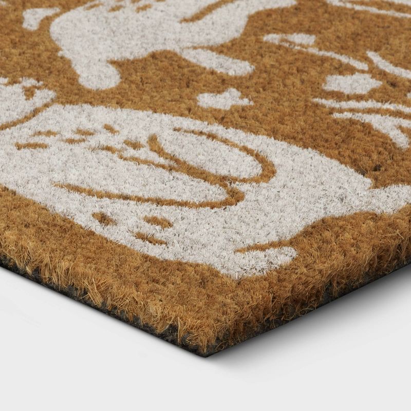 slide 3 of 4, Spring Bunnies Coir Doormat White - Threshold™, 1 ct