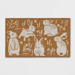 Spring Bunnies Coir Doormat White - Threshold™