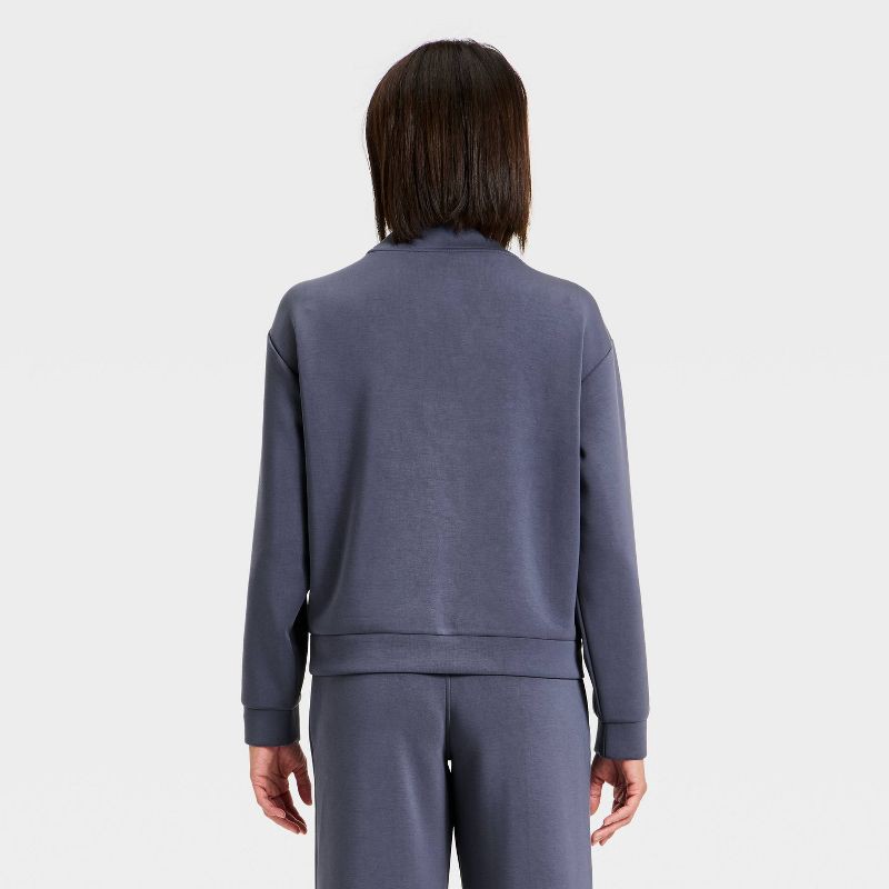 slide 2 of 4, Women's Sandwash Sweatshirt - A New Day™ Blue S, 1 ct
