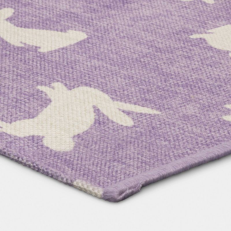 slide 3 of 4, Easter Bunnies Scatter Accent Rug Lilac - Room Essentials™, 1 ct