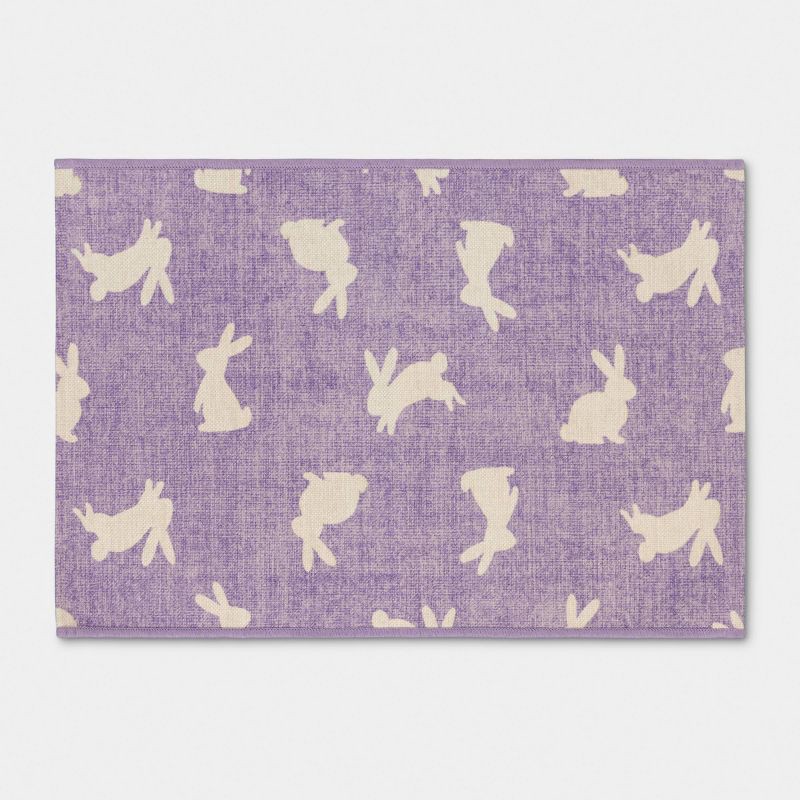 slide 1 of 4, Easter Bunnies Scatter Accent Rug Lilac - Room Essentials™, 1 ct