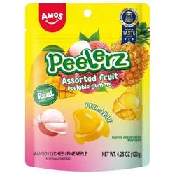 AMOS Peelerz Gummy Assorted Fruit Candy Mix - 4.25oz